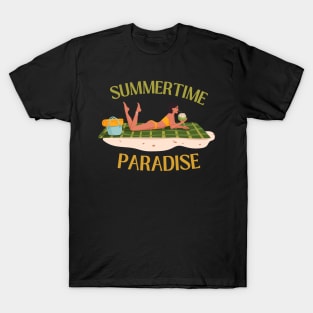 Hello summer Beach summertime Adventure travel lover palm tree sun T-Shirt